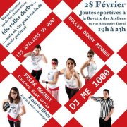 Joutes sportives avec Roller Derby Rennes aux Ateliers du Vent