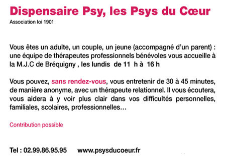 psys du coeur à la MJC Béquigny rennes - thérapie gratuite